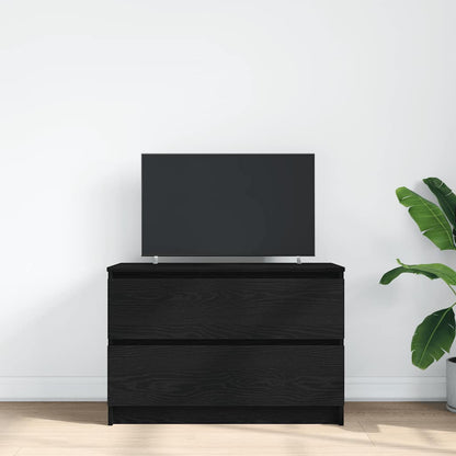 Mobile Porta TV Nero 80x35x54 cm in Legno Multistrato - homemem39