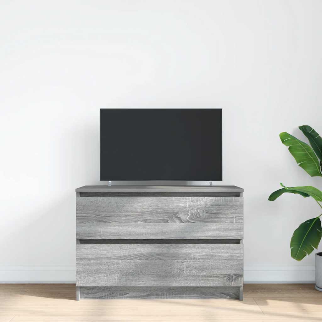 Mobile Porta TV Grigio Sonoma 80x35x54 cm in Legno Multistrato - homemem39