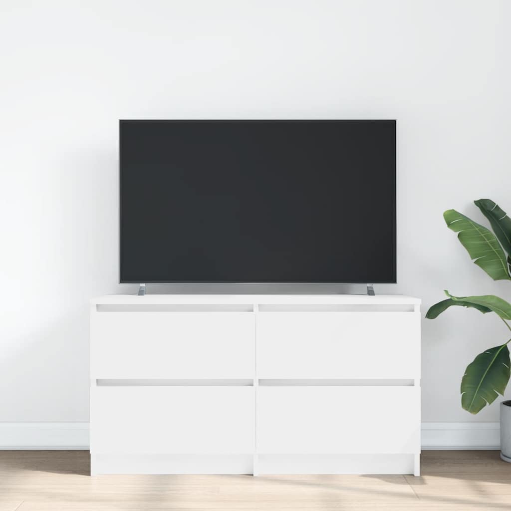 Mobile Porta TV Bianco 100x35x54 cm in Legno Multistrato
