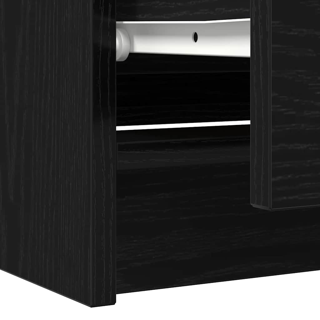 Mobile Porta TV Nero 100x35x54 cm in Legno Multistrato | homemem39