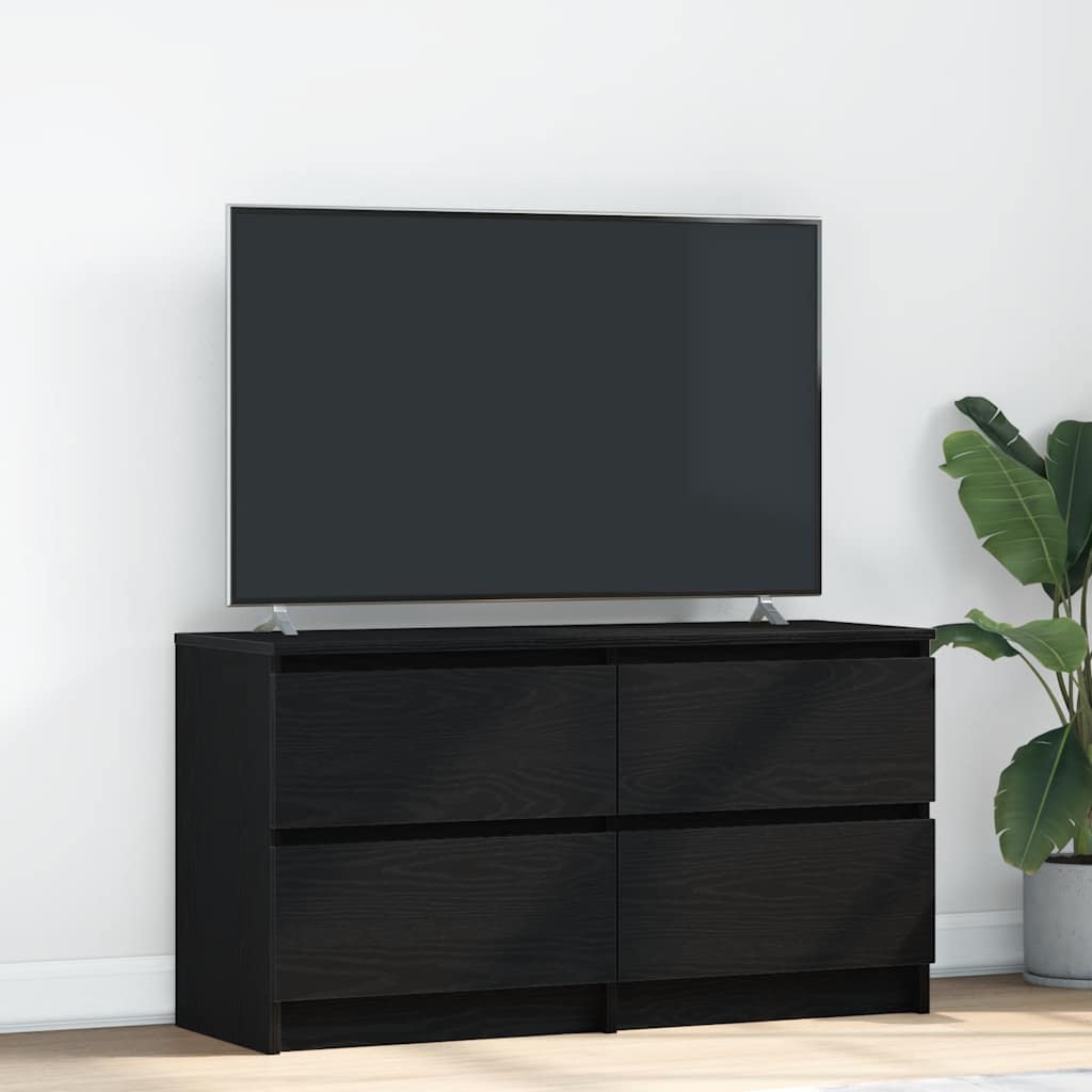 Mobile Porta TV Nero 100x35x54 cm in Legno Multistrato - homemem39