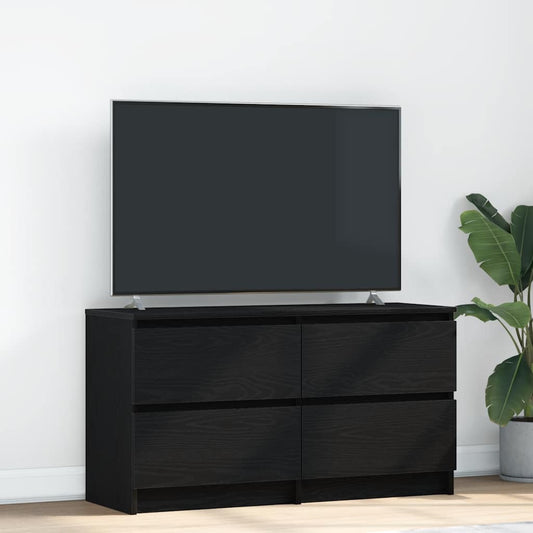 Mobile Porta TV Nero 100x35x54 cm in Legno Multistrato - homemem39