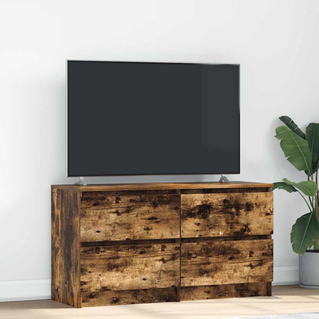 Mobile TV Rovere Fumo 100x35x54 cm in Legno Multistrato - homemem39