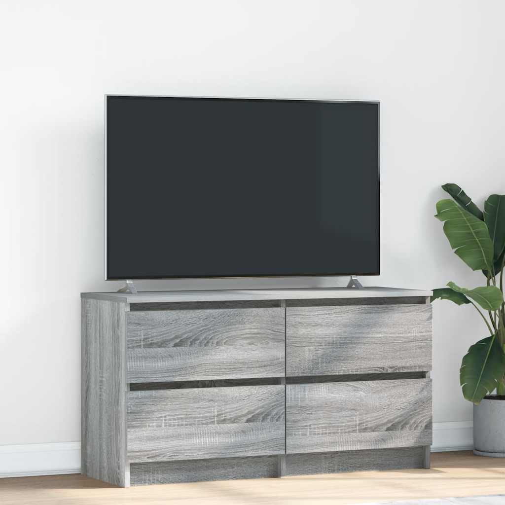 Mobile TV Grigio Sonoma 100x35x54 cm in Legno Multistrato - homemem39