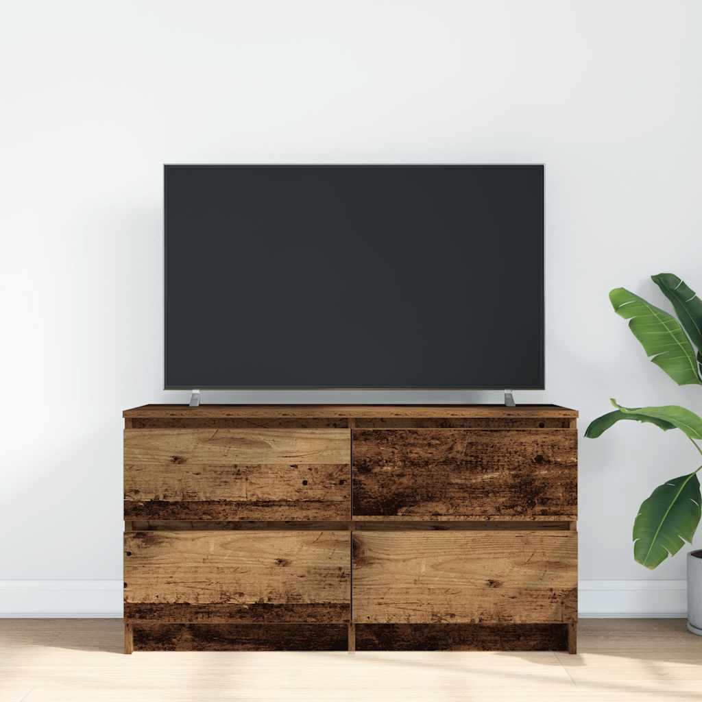 Mobile Porta TV Legno Antico 100x35x54 cm in Legno Multistrato - homemem39