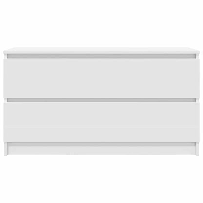 Mobile Porta TV Bianco 100x35x54 cm in Legno Multistrato