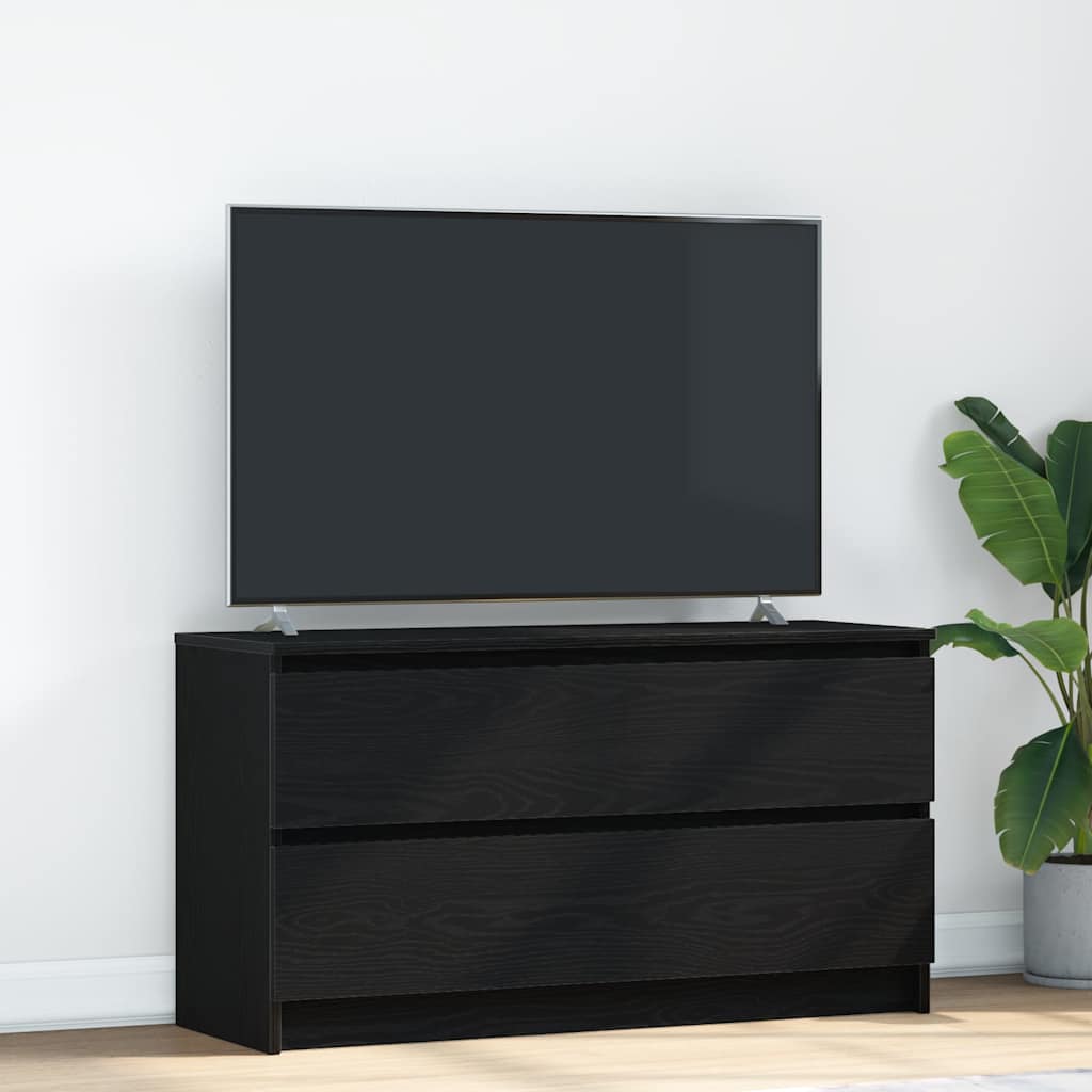 Mobile Porta TV Nero 100x35x54 cm in Legno Multistrato - homemem39