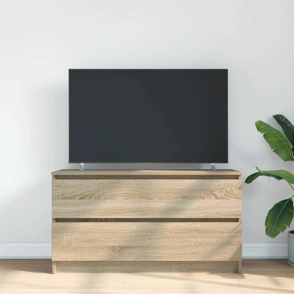 Mobile Porta TV Rovere Sonoma 100x35x54 cm in Legno Multistrato - homemem39