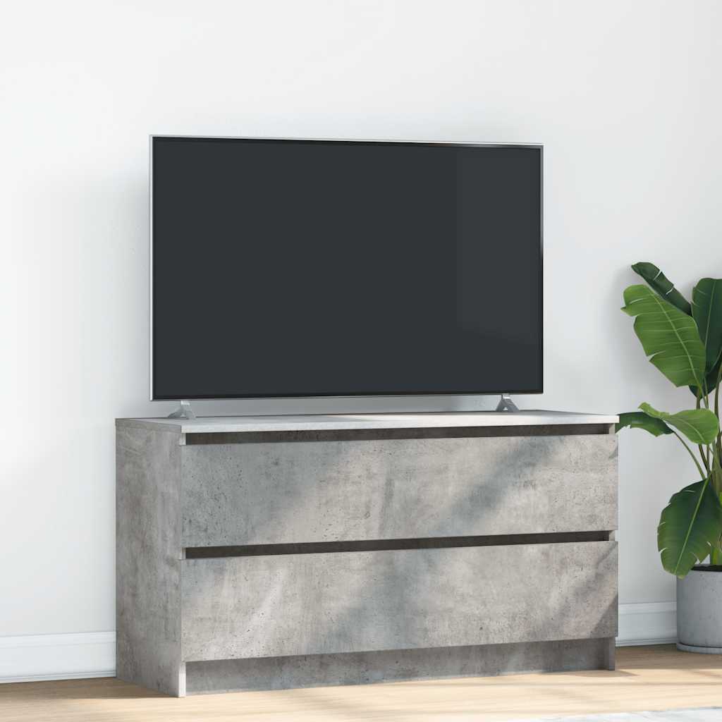 Mobile Porta TV Grigio Cemento 100x35x54 cm Legno Multistrato - homemem39