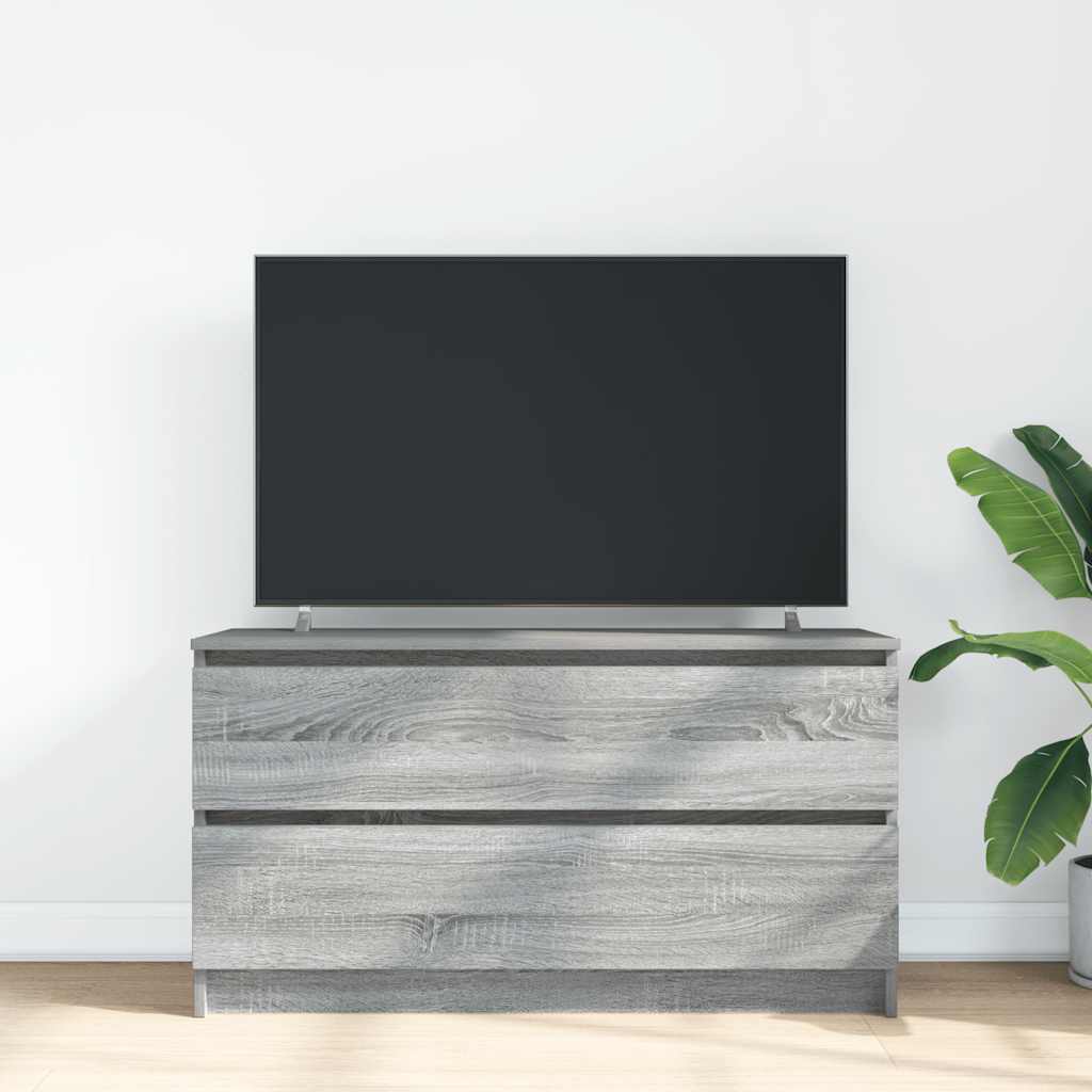 Mobile TV Grigio Sonoma 100x35x54 cm in Legno Multistrato - homemem39