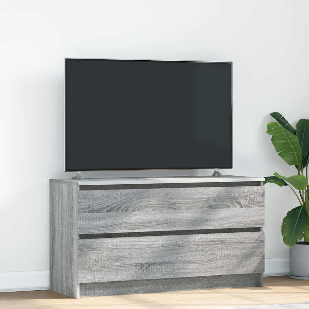 Mobile TV Grigio Sonoma 100x35x54 cm in Legno Multistrato - homemem39
