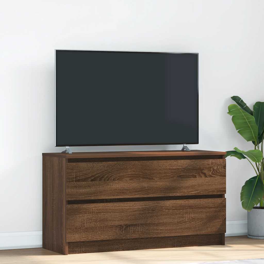 Mobile TV Rovere Marrone 100x35x54 cm in Legno Multistrato - homemem39