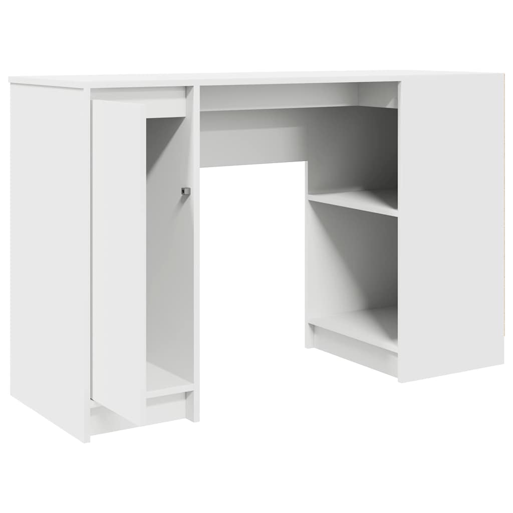 Scrivania Bianca 120x42x76 cm in Legno Multistrato | homemem39