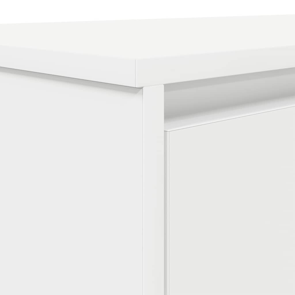Scrivania Bianca 120x42x76 cm in Legno Multistrato | homemem39