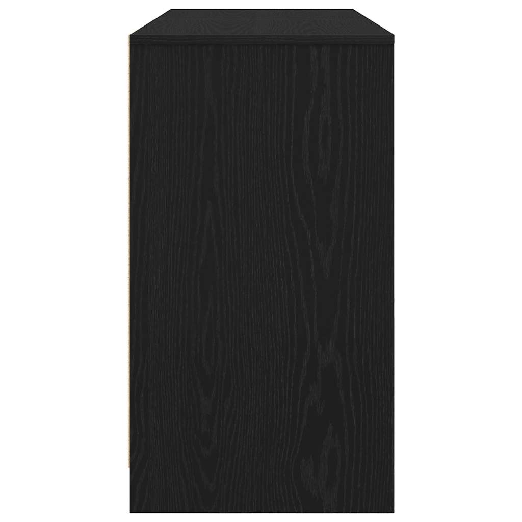 Scrivania Rovere Nera 120x42x76 cm in Legno Multistrato - homemem39