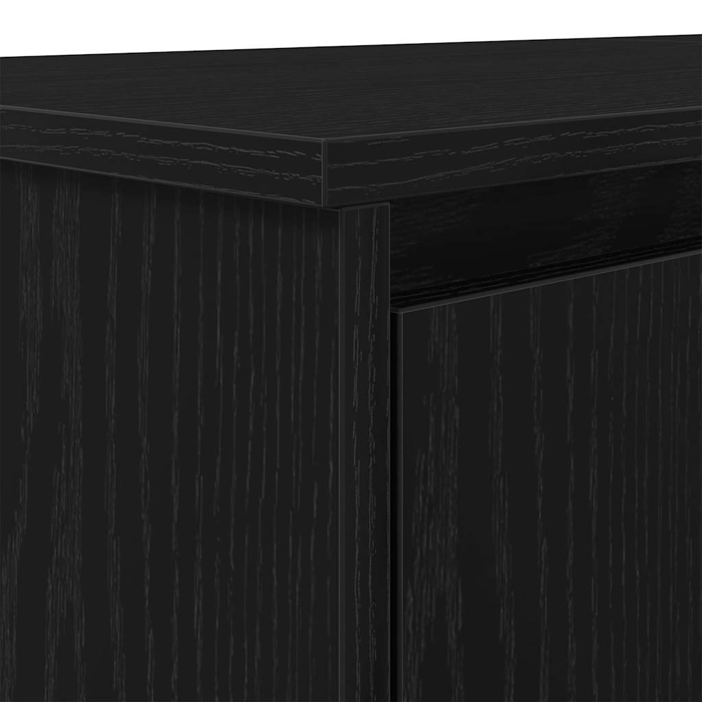 Scrivania Rovere Nera 120x42x76 cm in Legno Multistrato - homemem39