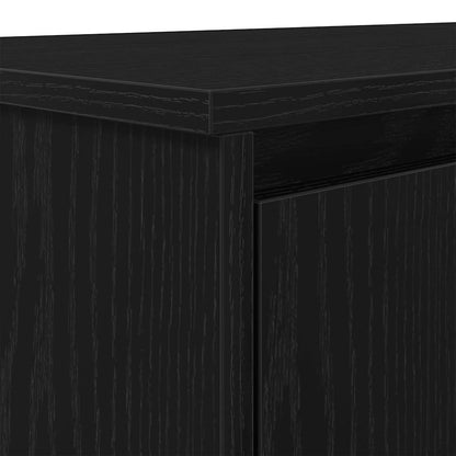 Scrivania Rovere Nera 120x42x76 cm in Legno Multistrato - homemem39