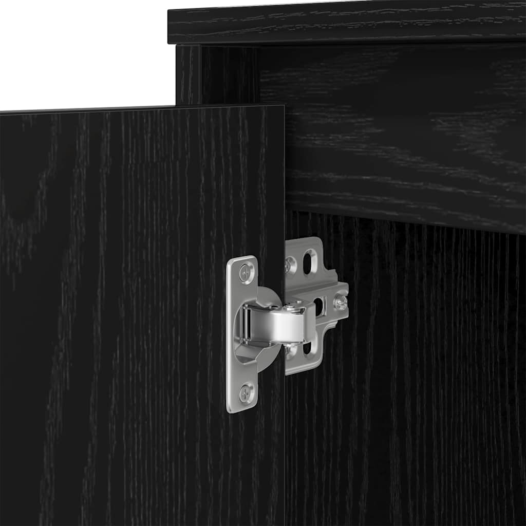 Scrivania Rovere Nera 120x42x76 cm in Legno Multistrato - homemem39