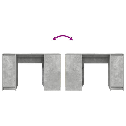 Scrivania Grigio Cemento 120x42x76 cm in Legno Multistrato