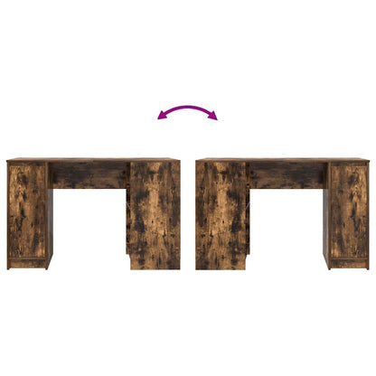 Scrivania Rovere Fumo 120x42x76 cm in Legno Multistrato - homemem39