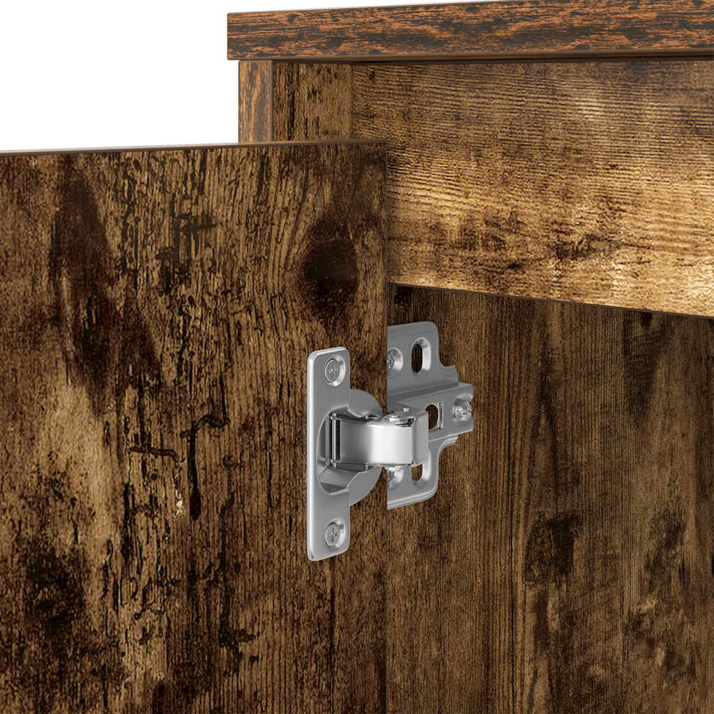 Scrivania Rovere Fumo 120x42x76 cm in Legno Multistrato | homemem39