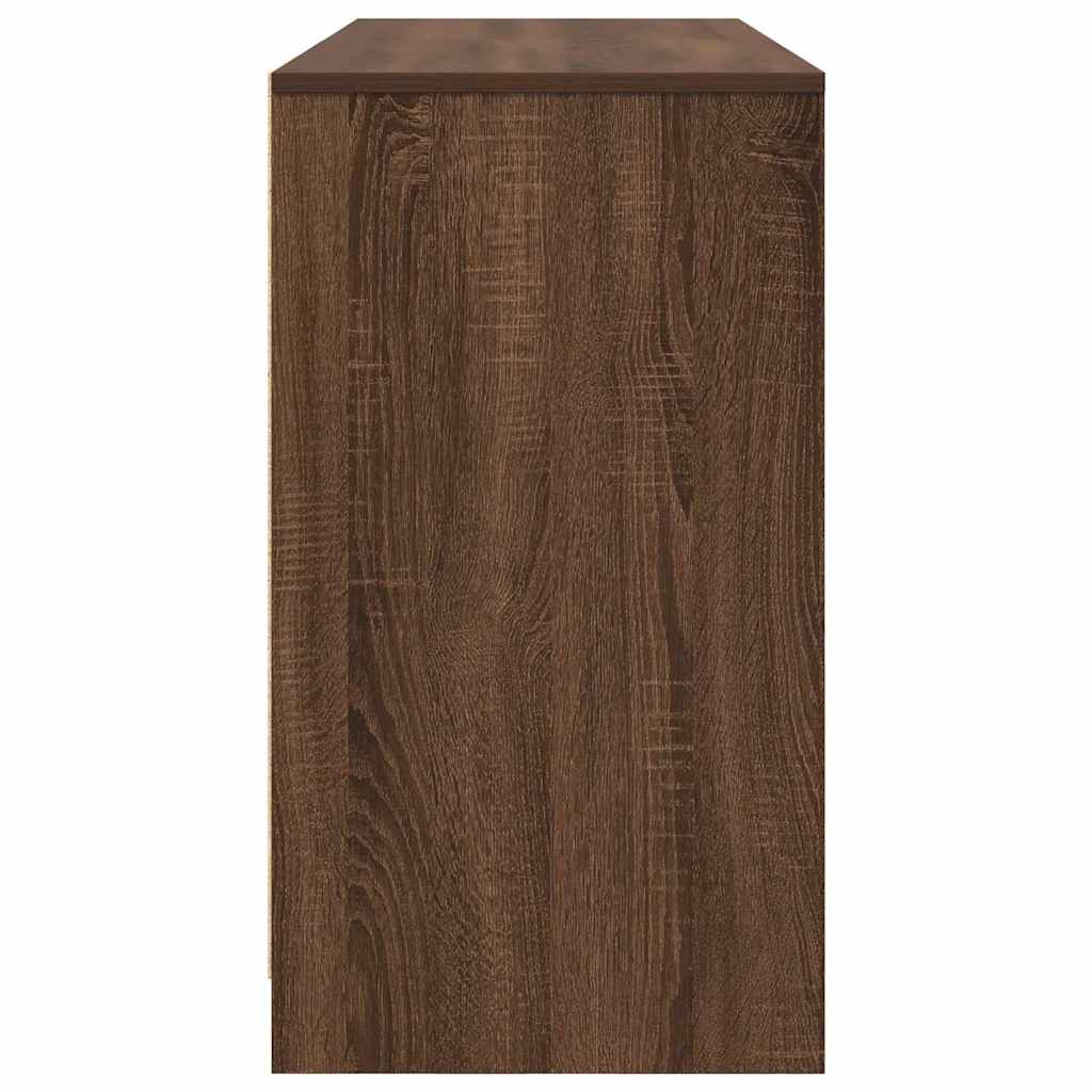 Scrivania Rovere Marrone 120x42x76 cm in Legno Multistrato - homemem39