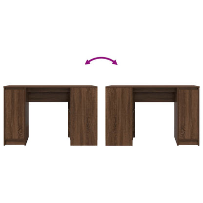 Scrivania Rovere Marrone 120x42x76 cm in Legno Multistrato | homemem39