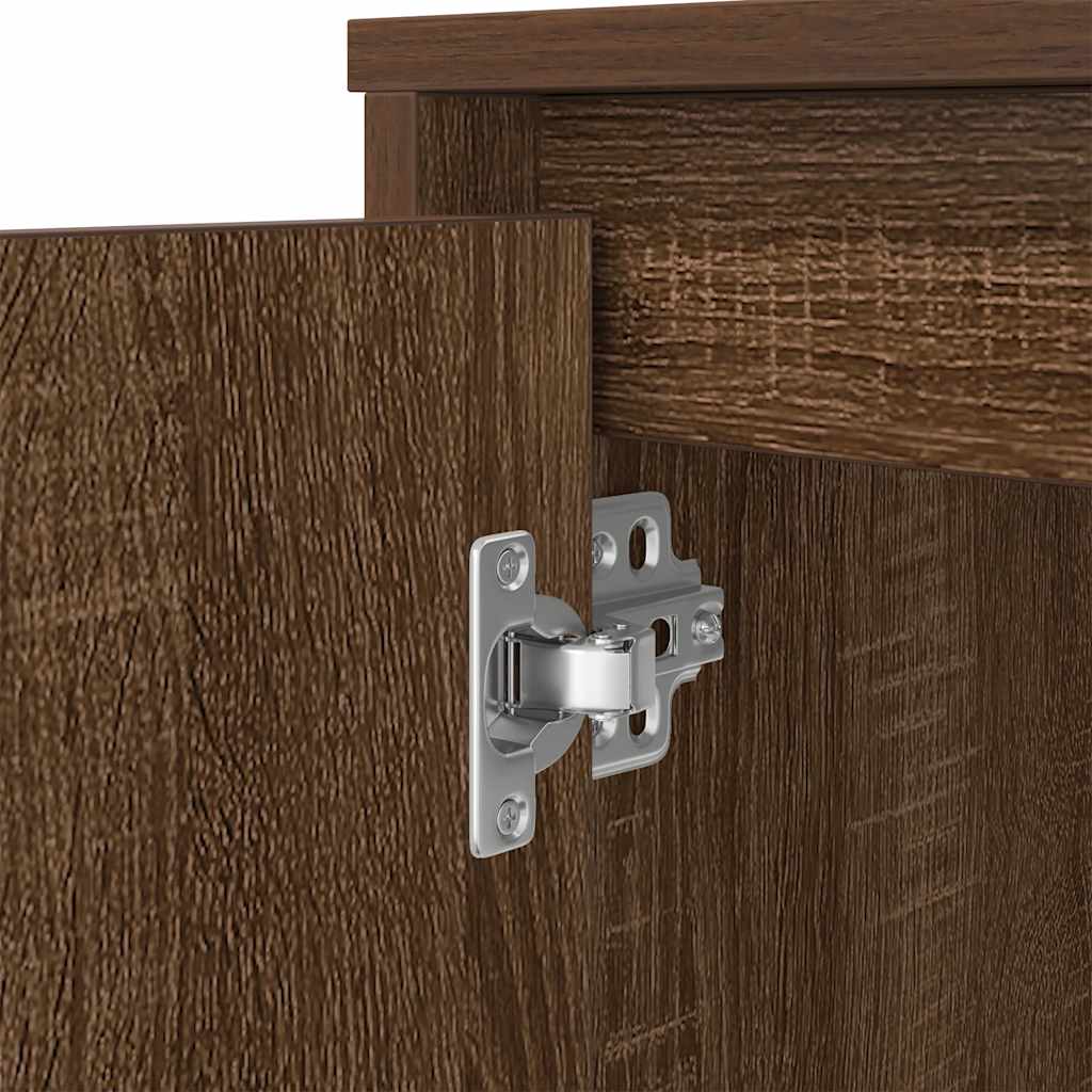 Scrivania Rovere Marrone 120x42x76 cm in Legno Multistrato - homemem39