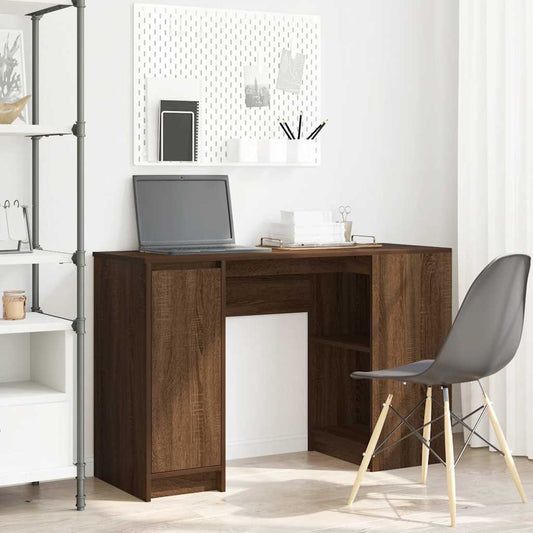 Scrivania Rovere Marrone 120x42x76 cm in Legno Multistrato | homemem39