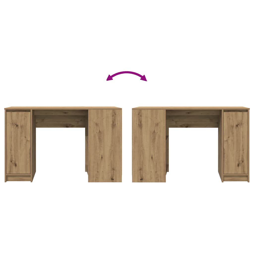 Scrivania Rovere Artigianale 120x42x76 cm in Legno Multistrato | homemem39