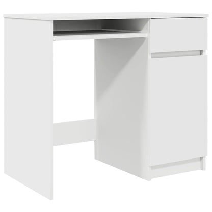 Scrivania Bianca 86x49x76 cm in Legno Multistrato | homemem39