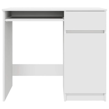 Scrivania Bianca 86x49x76 cm in Legno Multistrato