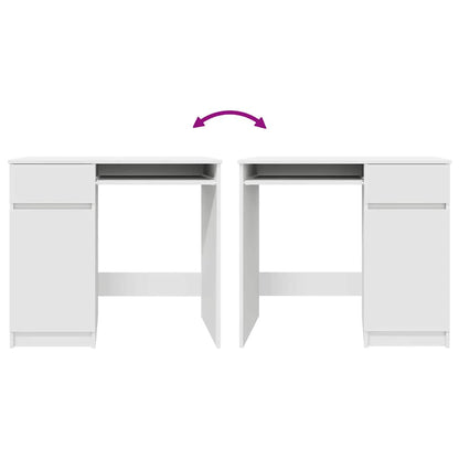 Scrivania Bianca 86x49x76 cm in Legno Multistrato - homemem39