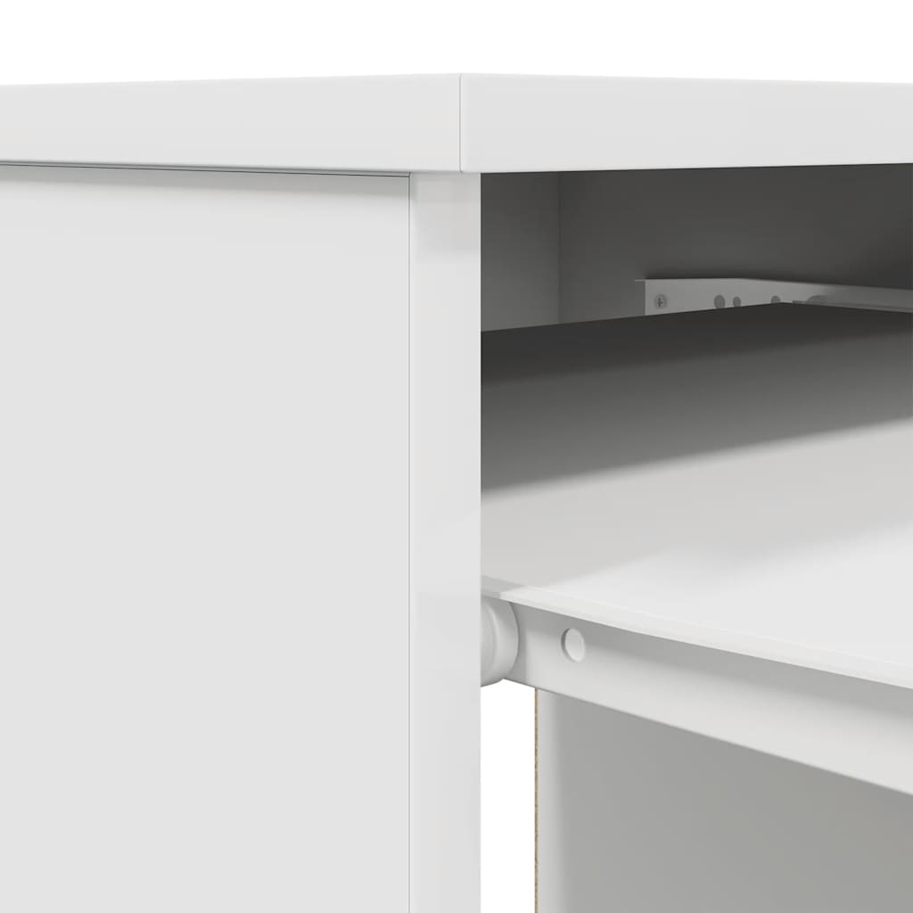 Scrivania Bianca 86x49x76 cm in Legno Multistrato | homemem39
