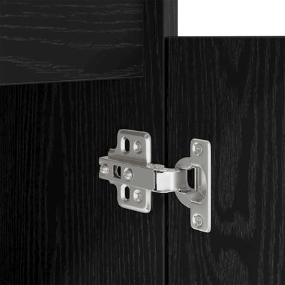 Scrivania Rovere Nera 86x49x76 cm in Legno Multistrato