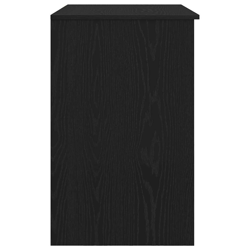Scrivania Rovere Nera 86x49x76 cm in Legno Multistrato - homemem39