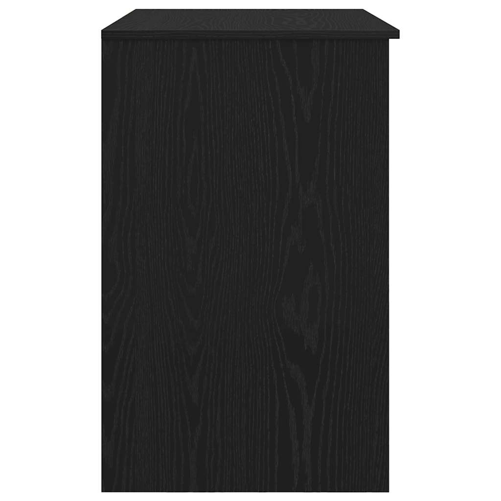 Scrivania Rovere Nera 86x49x76 cm in Legno Multistrato