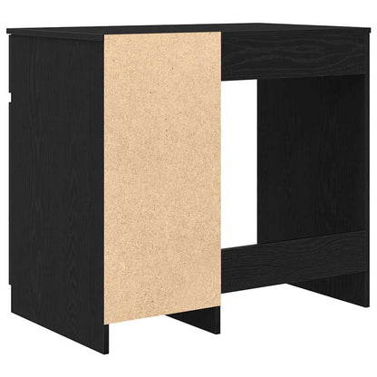 Scrivania Rovere Nera 86x49x76 cm in Legno Multistrato