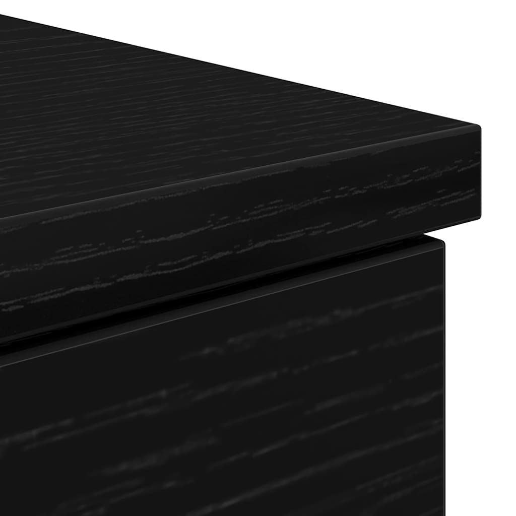 Scrivania Rovere Nera 86x49x76 cm in Legno Multistrato