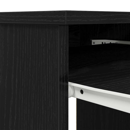 Scrivania Rovere Nera 86x49x76 cm in Legno Multistrato