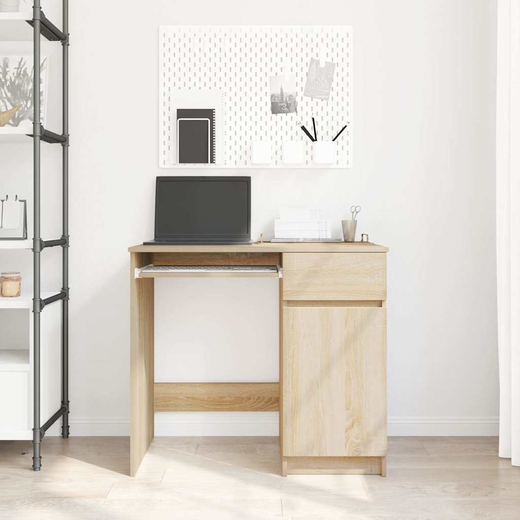 Scrivania Rovere Sonoma 86x49x76 cm in Legno Multistrato