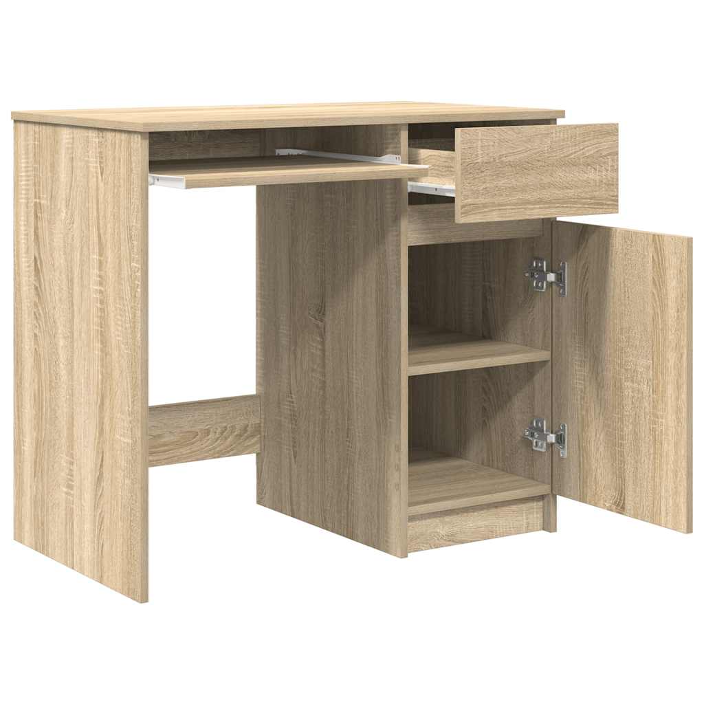 Scrivania Rovere Sonoma 86x49x76 cm in Legno Multistrato - homemem39