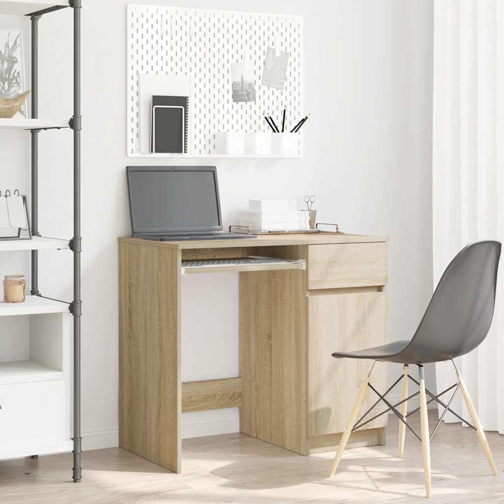Scrivania Rovere Sonoma 86x49x76 cm in Legno Multistrato