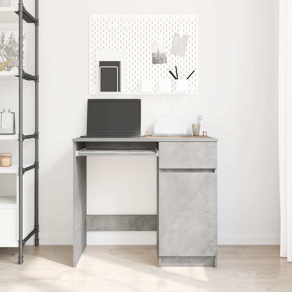 Scrivania Grigio Cemento 86x49x76 cm in Legno Multistrato | homemem39