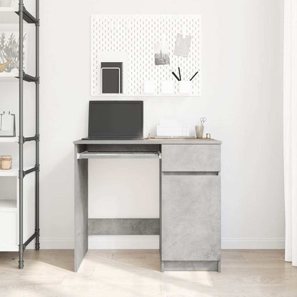 Scrivania Grigio Cemento 86x49x76 cm in Legno Multistrato