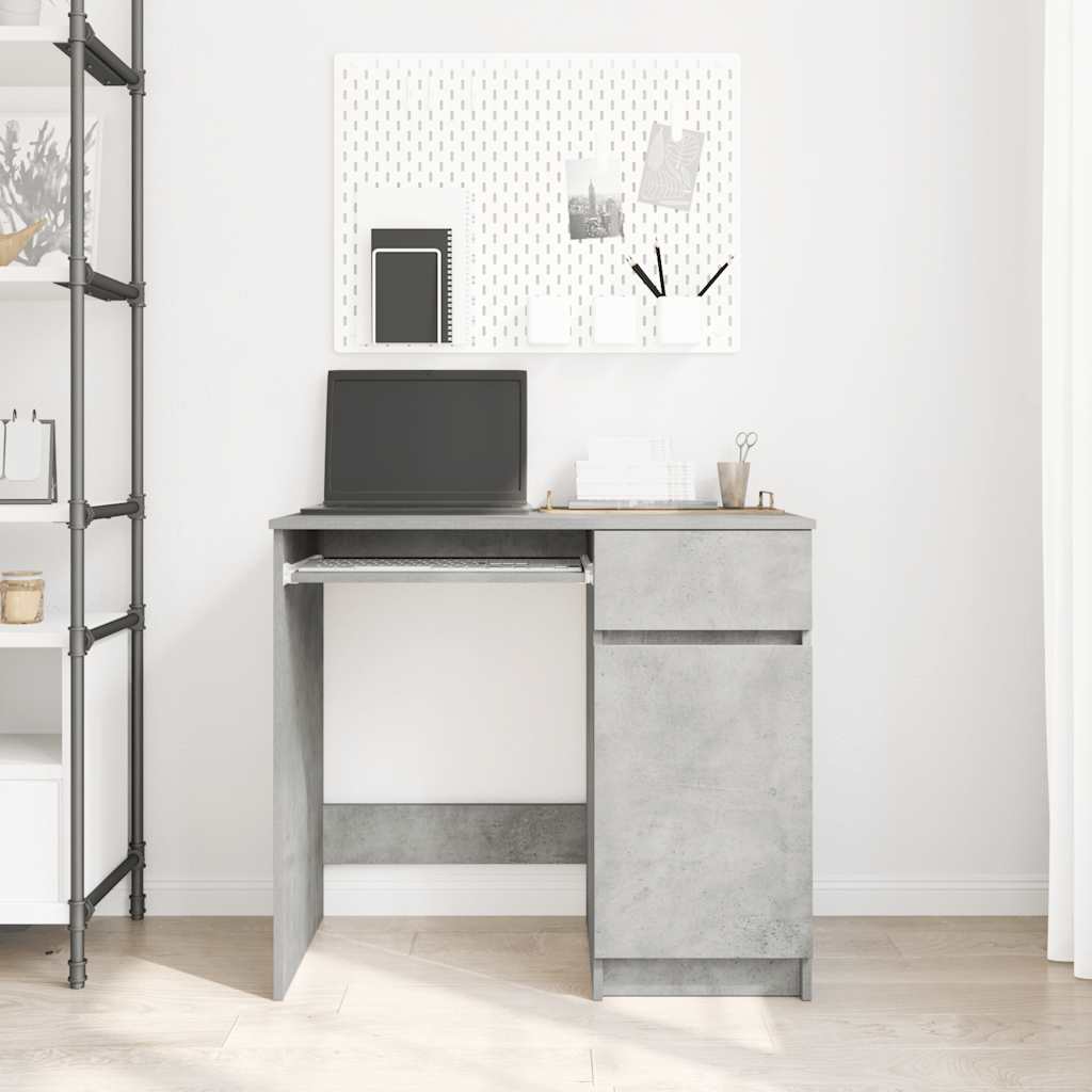 Scrivania Grigio Cemento 86x49x76 cm in Legno Multistrato - homemem39