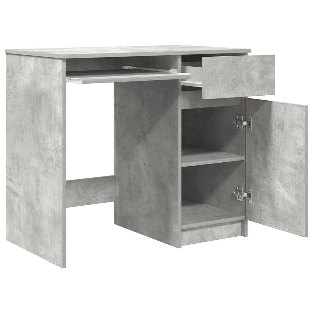 Scrivania Grigio Cemento 86x49x76 cm in Legno Multistrato | homemem39