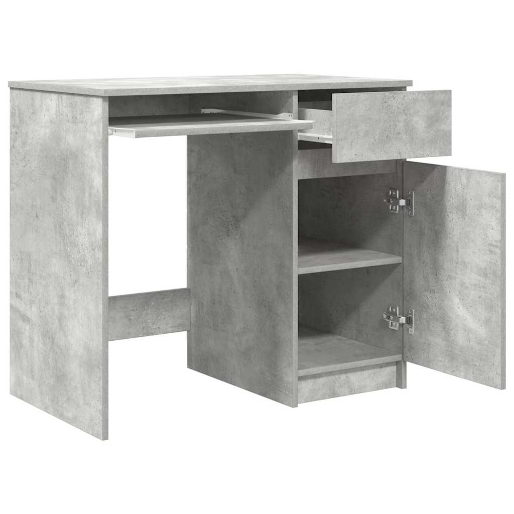 Scrivania Grigio Cemento 86x49x76 cm in Legno Multistrato - homemem39