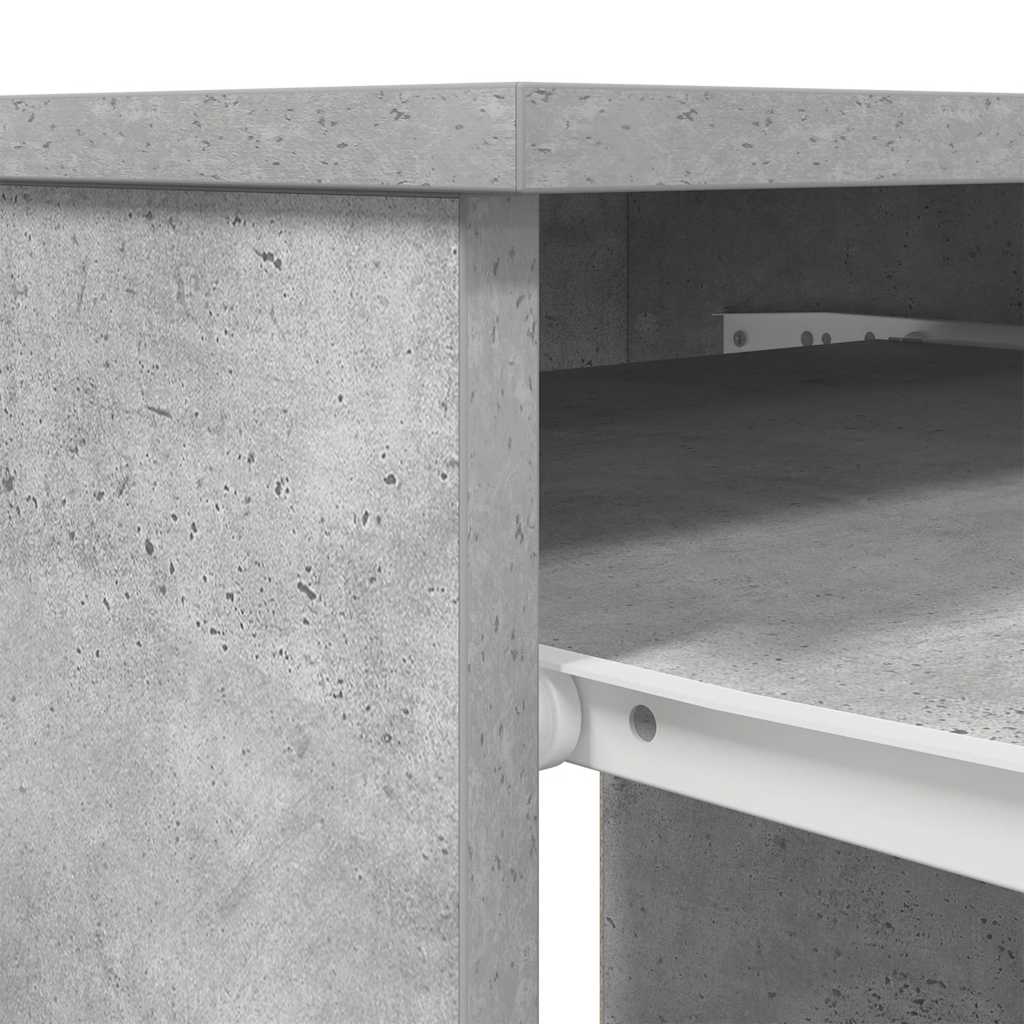 Scrivania Grigio Cemento 86x49x76 cm in Legno Multistrato