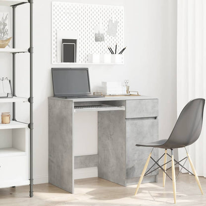 Scrivania Grigio Cemento 86x49x76 cm in Legno Multistrato | homemem39